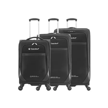 Zestaw walizek Saxoline Soft czarny set (S/M/L)